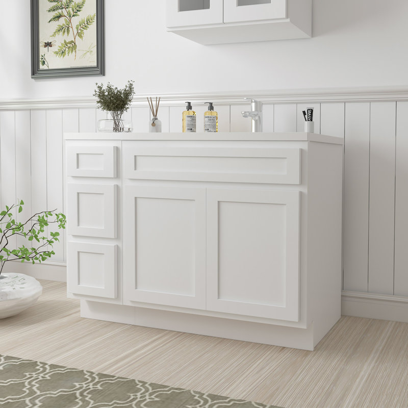 48'' Single Bathroom Vanity Base Only, White