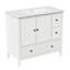 Ensemble de meuble-lavabo 36 po avec lavabo, armoire de rangement pour salle de bain avec portes et tiroirs, meuble-lavabo moderne avec surface peinte