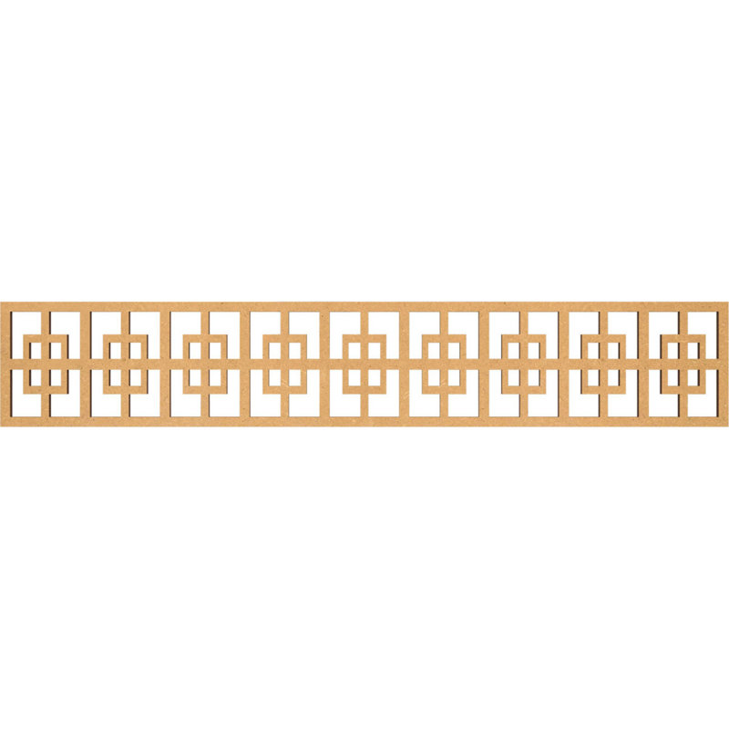 Moulure de chantournage Cambridge, H 8 po x l 46,625 po x P 0,375 po, Bois aggloméré brut
