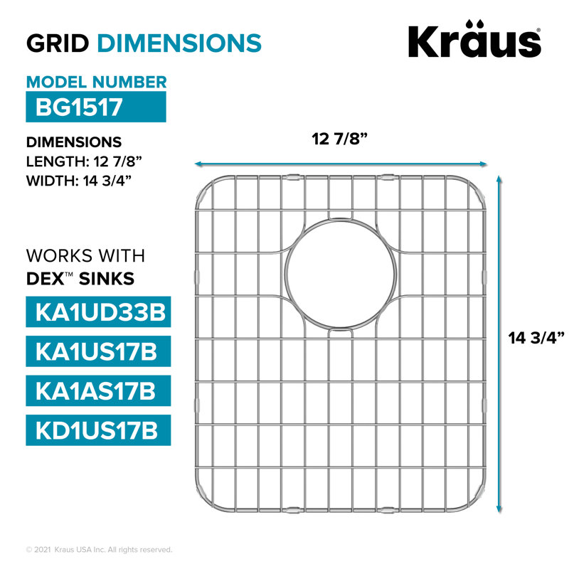 Dex™ Series 15" x 13" Sink Grid