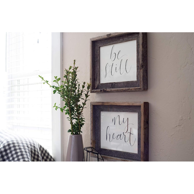 Rustic Weathered Gray Reclaimed Wood Beveled Picture Frame 24" x 36"