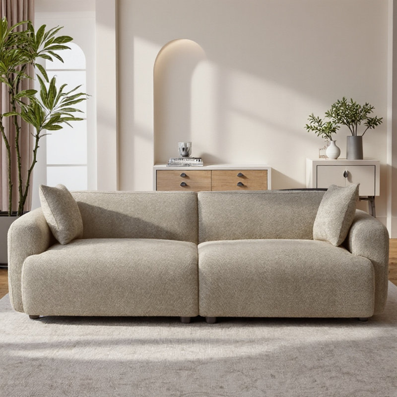 Canapé ultra-confortable 90 po Boucle, Beige