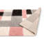 Tapis rosé / crème / noir à motif géométrique Cobina-37328460