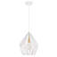 Luminaire suspendu géométrique 1 lumière blanc et doré, hauteur réglable 15,75 po - 93,7 po, compatible avec les plafonds inclinés, douille E26, homologué ETL