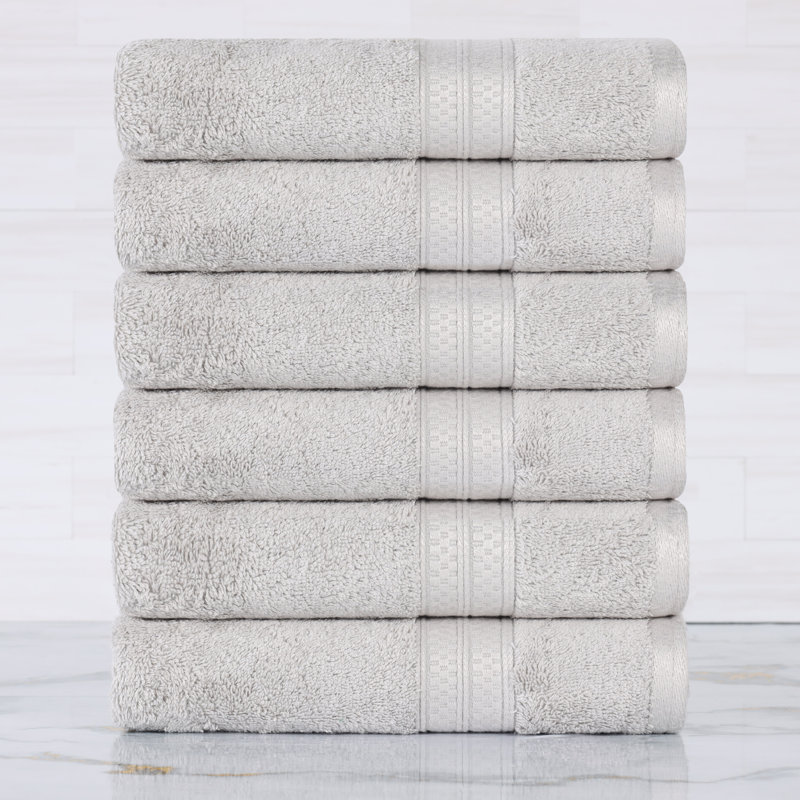 Nolhan 60% Cotton and 40% Rayon from Bamboo Hand Towel Set, Chrome