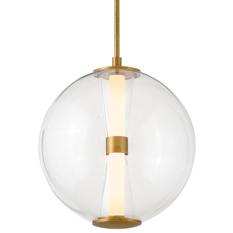 Hinkley Elin Medium Globe Pendant with Integrated LED, Gold