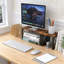Organisateur de bureau, bibliothèque de bureau en bois à 2 niveaux avec conception réglable et empilable, support de rangement autoportant pour l'organisation de bureau et de bureau à domicile
