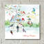 Art mural en verre épique «Garden Birds» par Elle Media Group SA, 12 po x 12 po