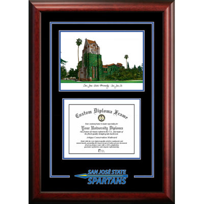 NCAA San Jose State Spartans Spirit Graduate Diploma with Campus Images Lithograph Frame