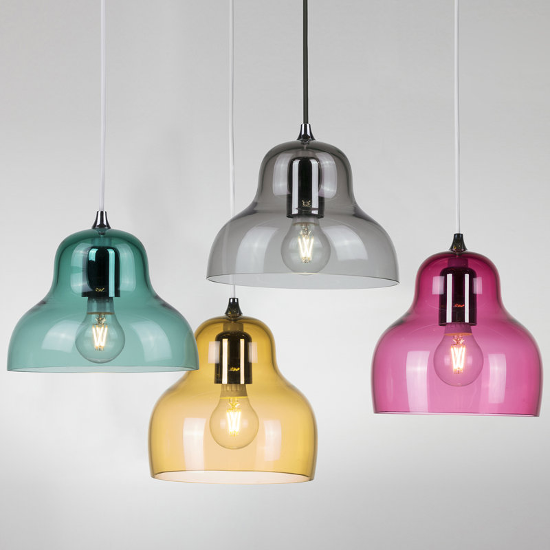 Luminaire suspendu en forme de dôme à 1 lumière Essentials, Rouge