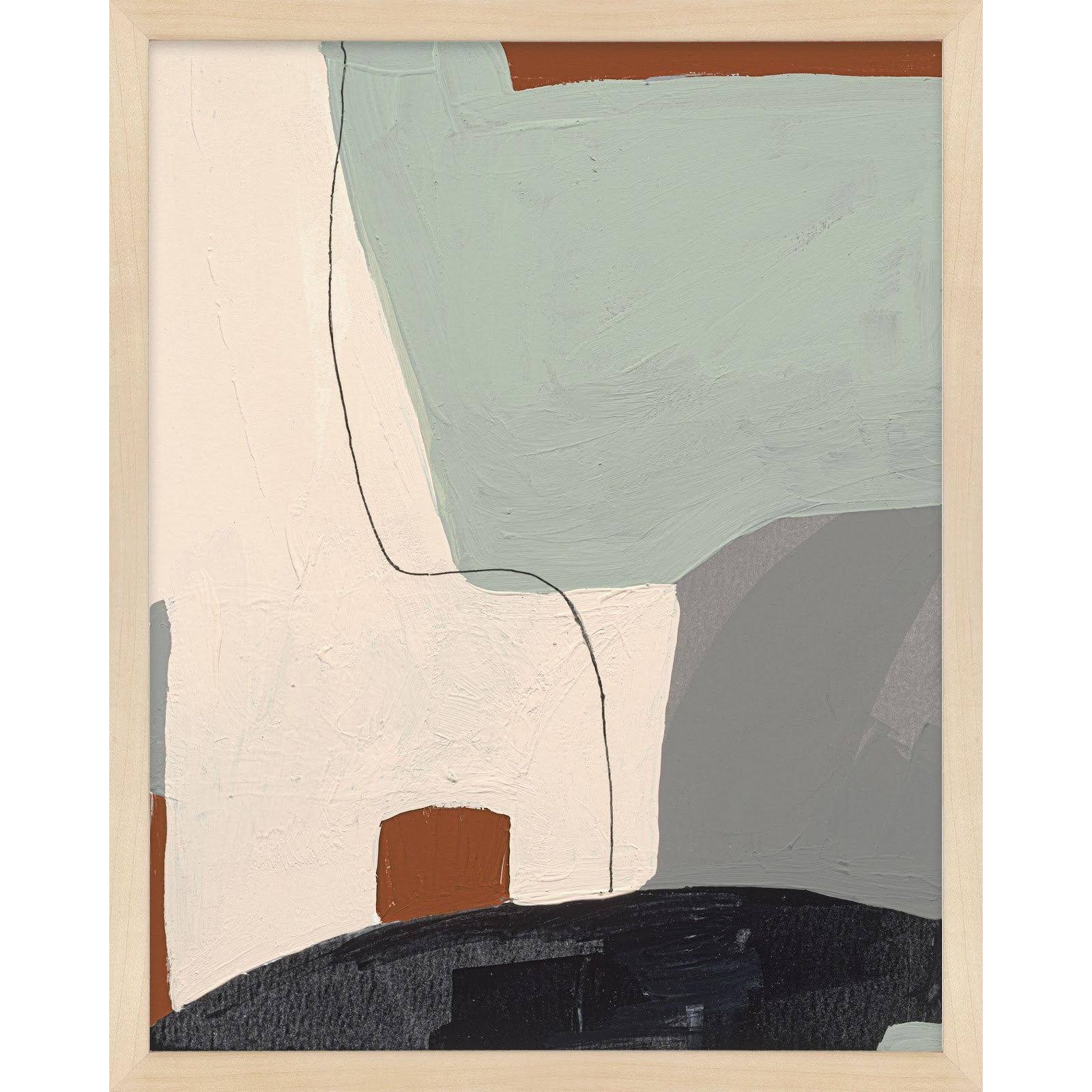 Dreamscape 3 by Andrea Stokes, 25" H x 20" W x 1.25" D, Brown Framed