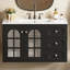 Meuble-lavabo flottant 36 po avec lavabo en céramique, armoire de salle de bain murale avec 3 tiroirs et système de fermeture en douceur, meuble-lavabo