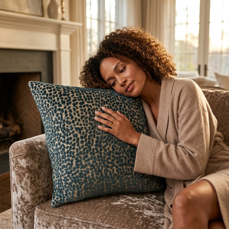 Dusky Gem Geometric Reversible Throw Pillow, 20" x 20"