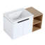 Meuble-lavabo à fermeture en douceur 36 po avec lavabo et tablettes de rangement