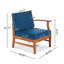 Fauteuil de patio droit, bleu-713760652