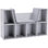 Bibliothèque pour 6 enfants avec coin lecture et coussin, rangement polyvalent pour chambre et salon, gris