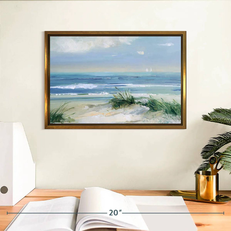 Brises côtières, Cadre flottant doré, 13 po x 9 po