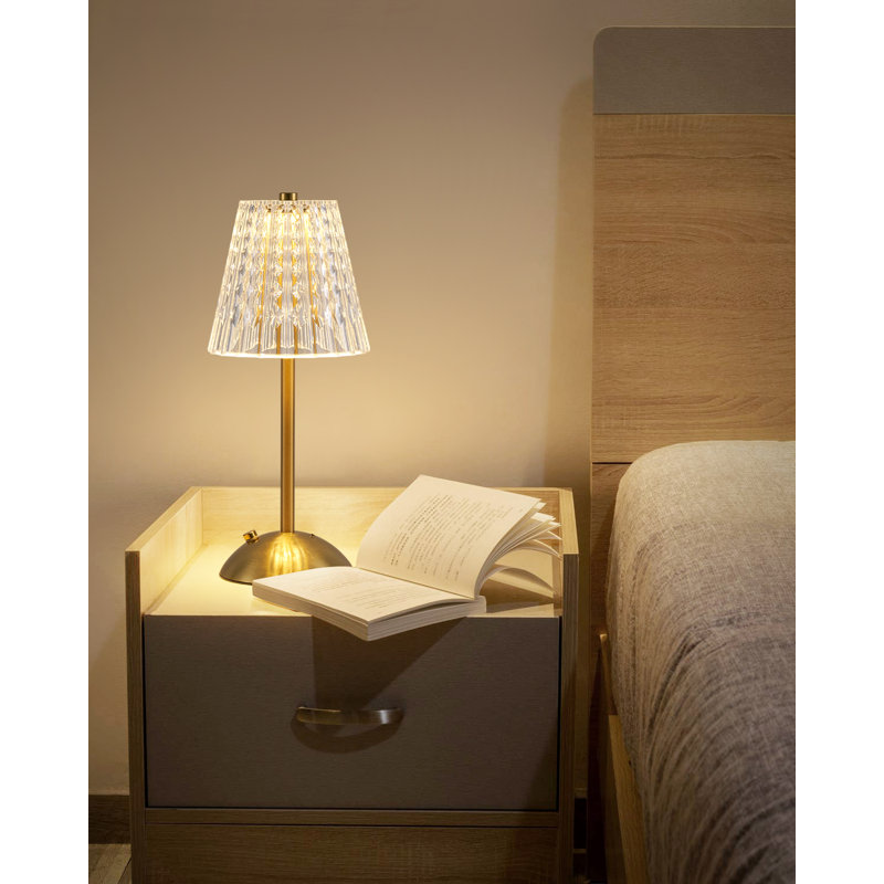 Rechargeable LED Table Lamp, Portable, Gold