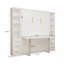 Lit escamotable bureau avec armoires de rangement latérales, grand lit mural pliable pour salle d'étude, chambre à coucher