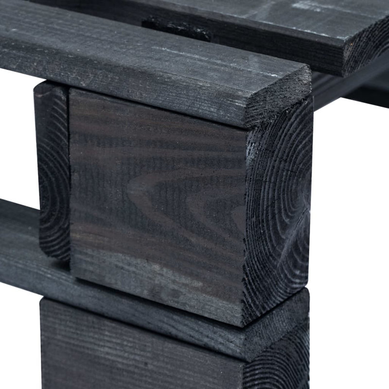 Ade Pine Outdoor Ottoman, Black