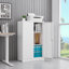 Armoire de rangement en métal avec portes verrouillables et tablette réglable