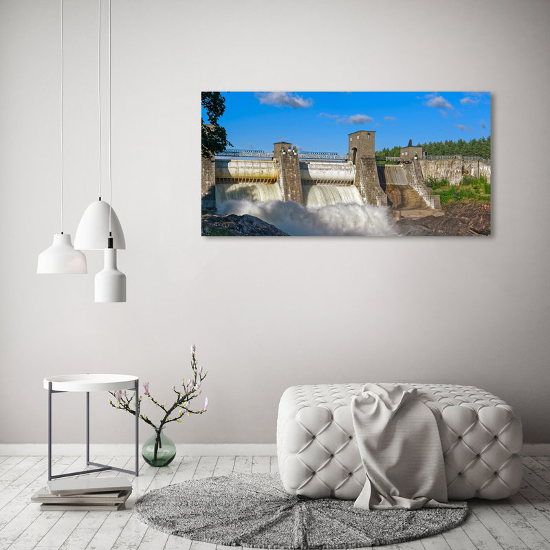 Water Dam - No Frame Print, 60cm H x 120cm W, Canvas