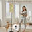  68.5" Standing Floor Lamp Colorful Large Scale Hand Drawn Floral Seamless Retro Dimmable Metal Pole Lamp with Linen Lampshade LED Bulb Included
