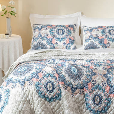 One Allium Way® Cotton Blend Flannel Floral Quilt Set