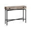 Console de salon étroite avec compartiment de rangement, stratifié taupe et métal noir, l 42,5 po x P 12 po x H 32,5 po - pour la chambre à coucher, le couloir