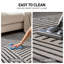 Tapis lavable antidérapant à rayures bohémiennes délavées-22133798