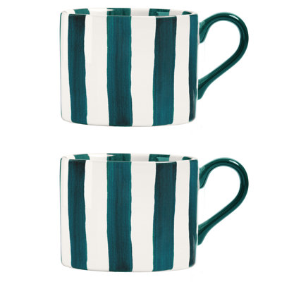 Stripes Stoneware Coffee Mug
