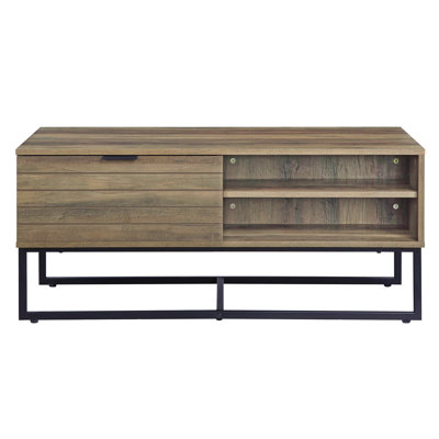 Homare Rustic Oak & Black Finish Coffee Table