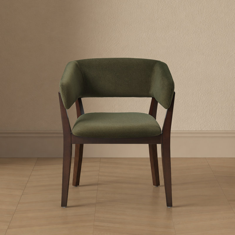 Fauteuil de salle à manger rembourré Blake, Vert