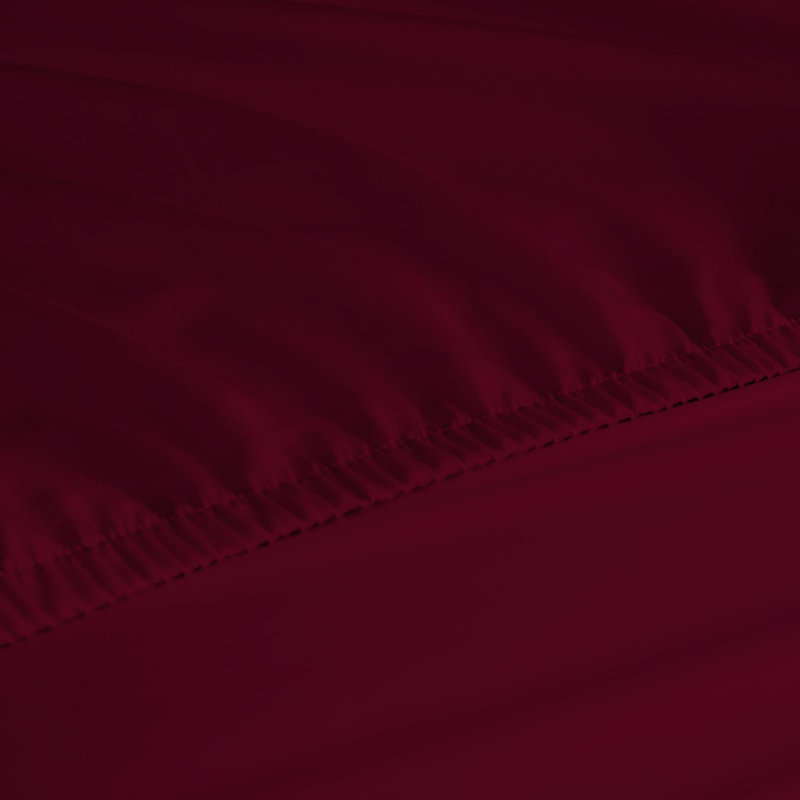 Ensemble de draps en rayonne de bambou 6 pièces , Ensemble de draps pour très grand lit californien, Bourgogne