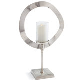 Oracle Glass and Metal Candlestick