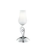 Pedro Glass Torchiere Lamp