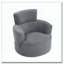 Chaise pivotante en tissu Teddy 360 ° avec appui-tête réglable-1797864321