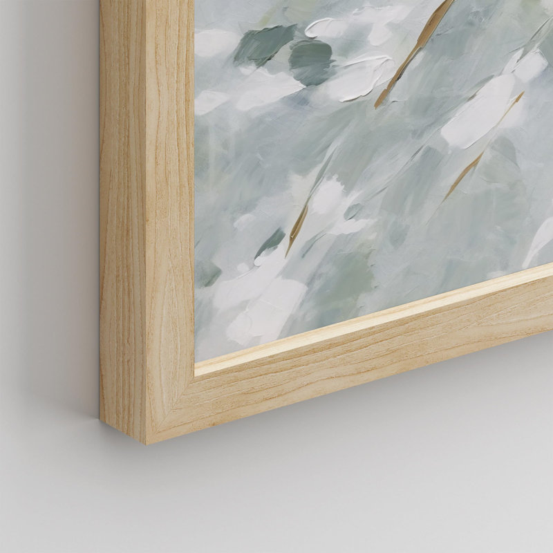 «Abstract Floral Brushstrokes» sur papier, H 10 po x l 8 po, Naturel