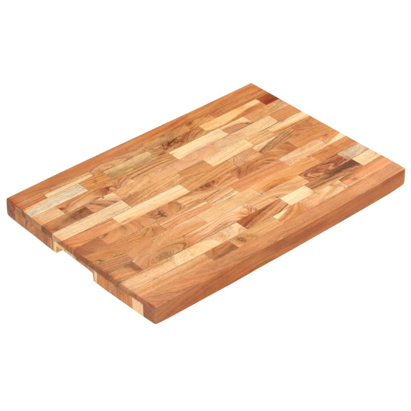 Solid Acacia Wood Rectangular Chopping Board Set