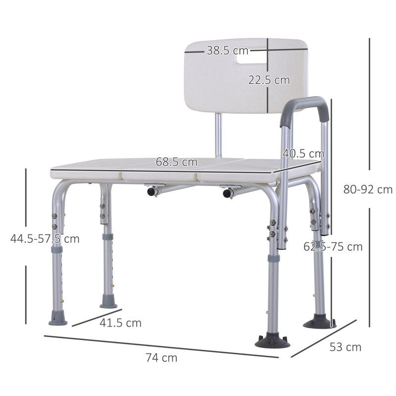 Brookport 79cm Plastic Shower Bench