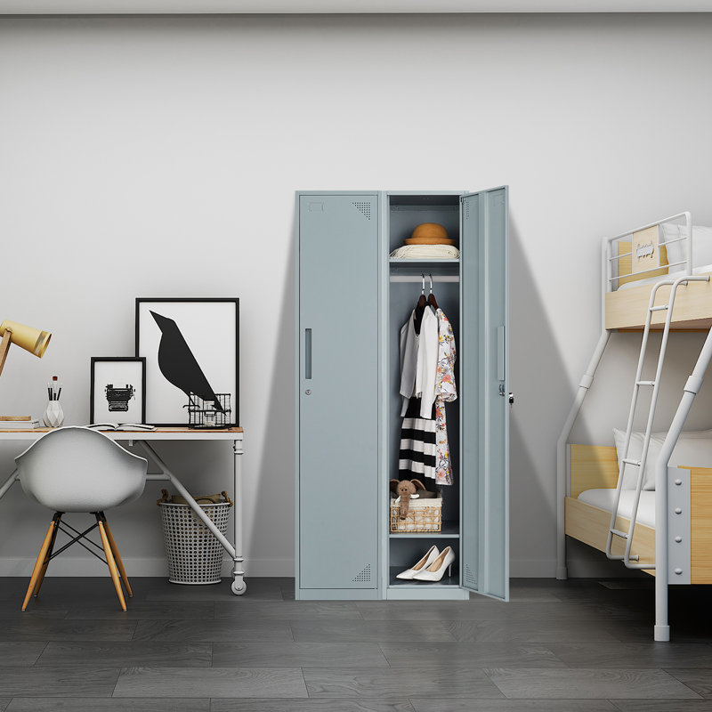 Casier de 15 po de largeur, gris