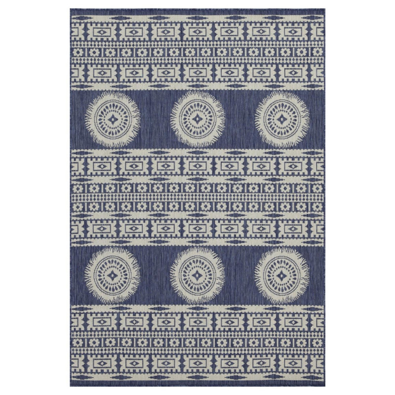 Sunshine GC_HAR2022 Blue Indoor/Outdoor Area Rug, Rectangle 7'10" x 10'3"