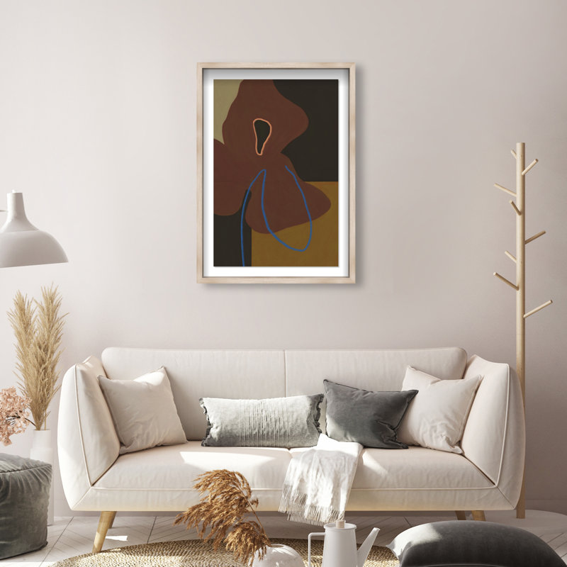 Moody Flowers II Print by Oliver Gal, 31.5" H x 21.5" W, Natural Oak Shadowbox