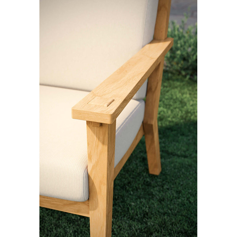 Savannah Outdoor Teak Dining Armchair, Premier Flax