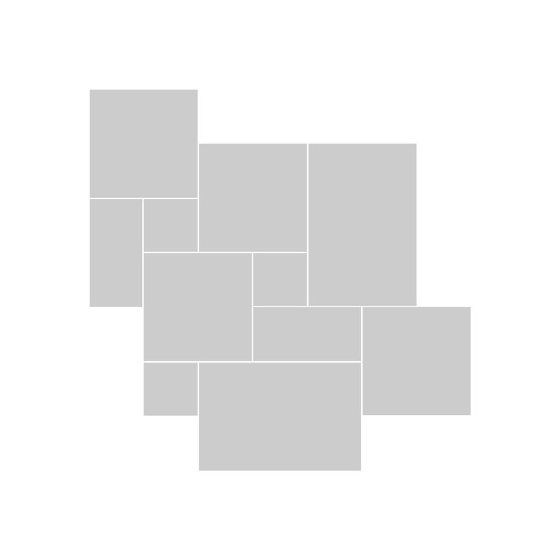 Silver 16" x 24" Travertine Mosaic Wall & Floor Tile