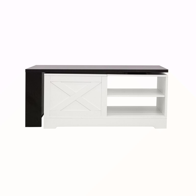 Table basse Farmhouse, Blanc/Noir