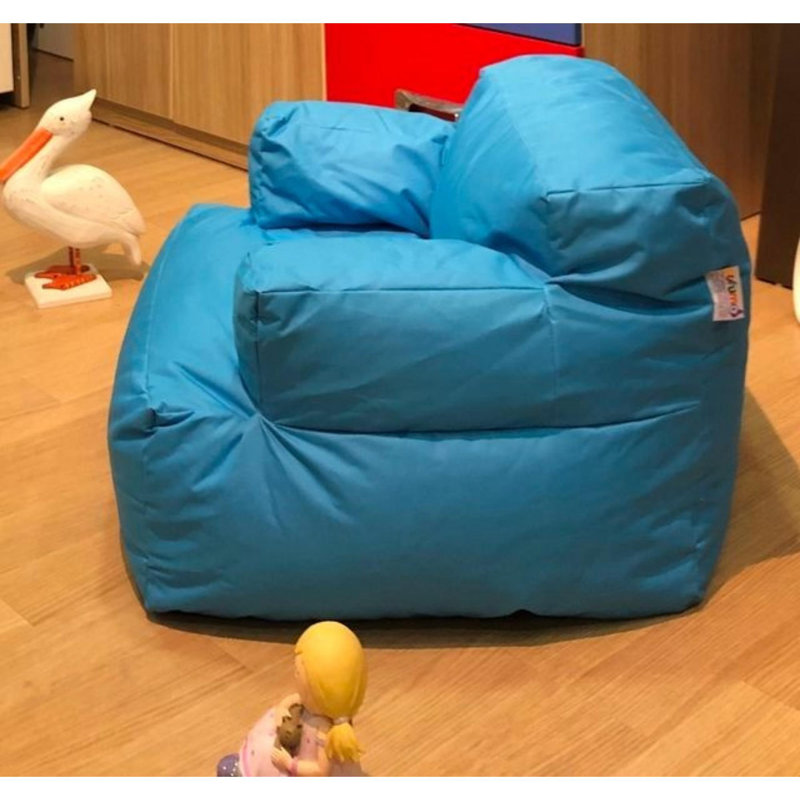 Fauteuil à billes, Polyester turquoise