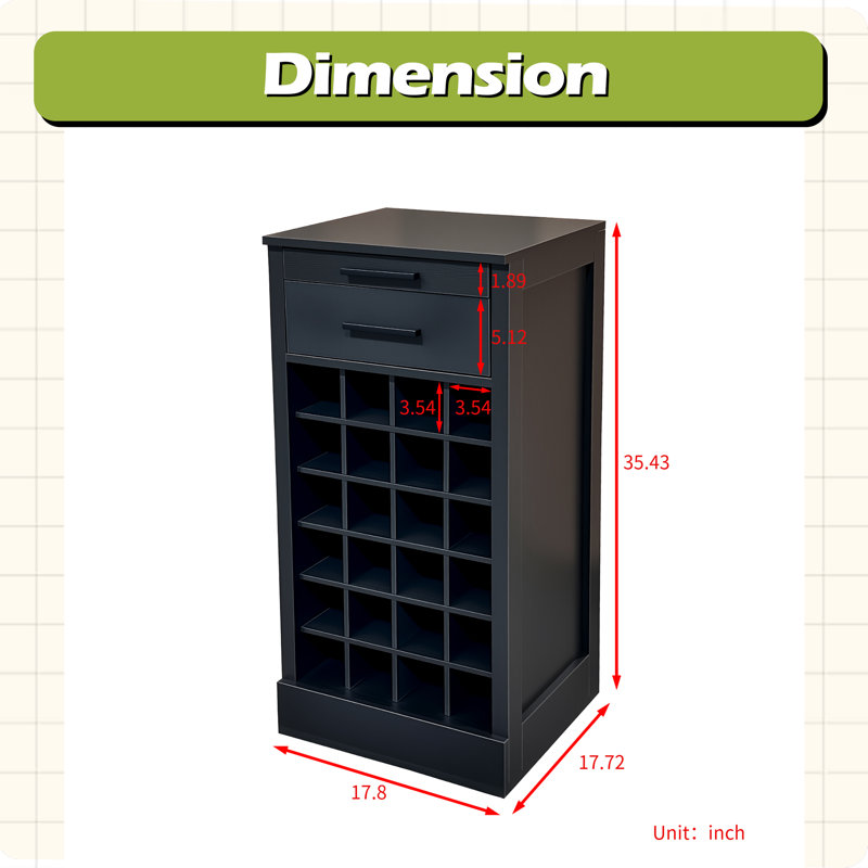 Modular 24 Wine Bar Cabinet Buffet Cabinet