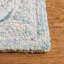Tapis bleu clair / ivoire en laine tissé à plat à la main Dasheil-879275811