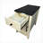 Farmhouse Nightstand with Charging Station &amp; Storage, White+Black-123403193